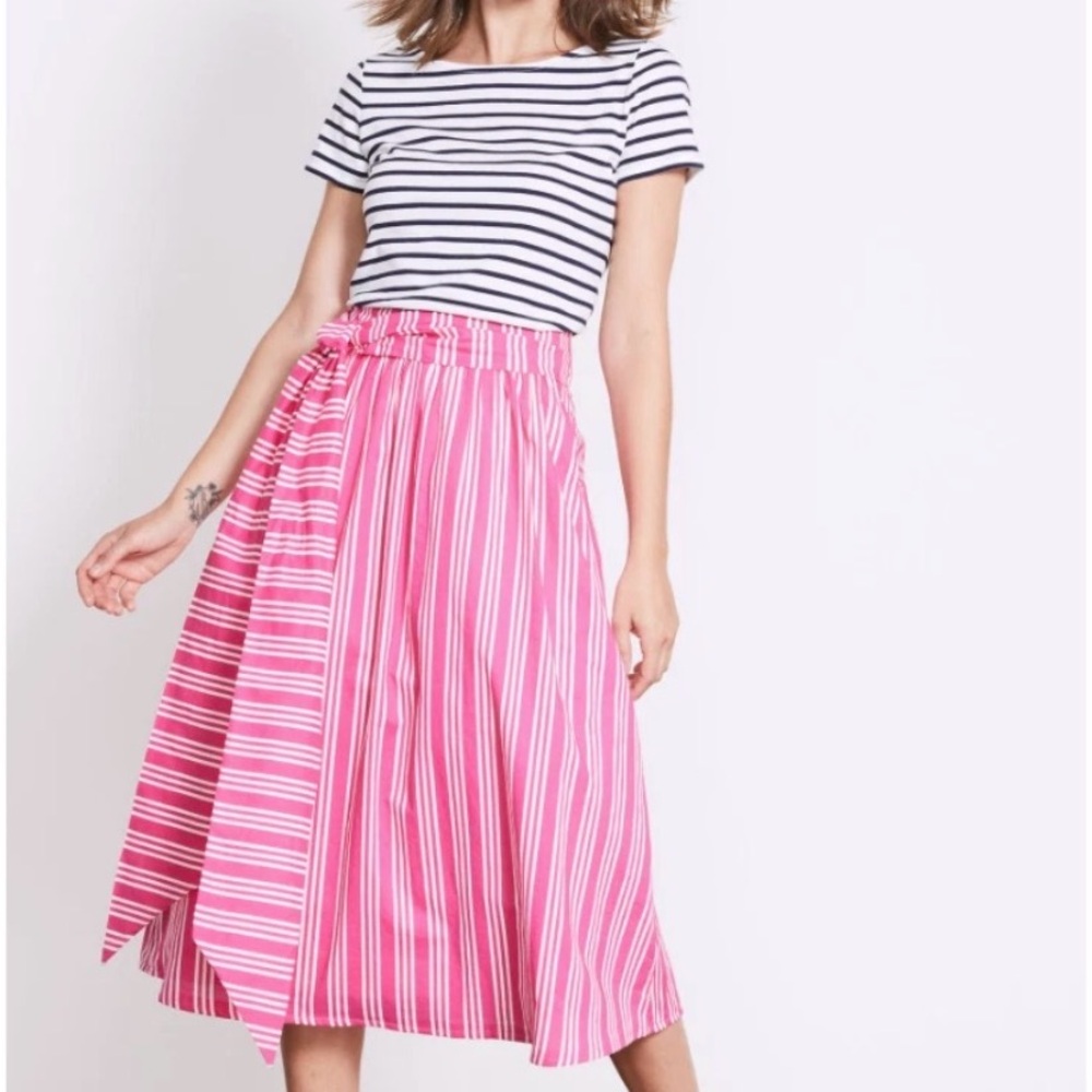 Boden Kiera Striped Midi skirt